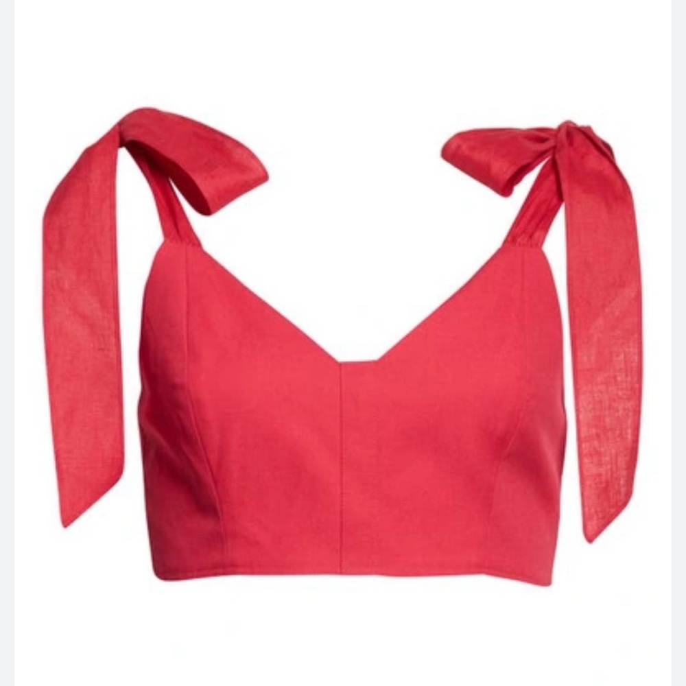 Cami NYC Cropped Livy Top Women's Raspberry Hot Pink Size L NWT